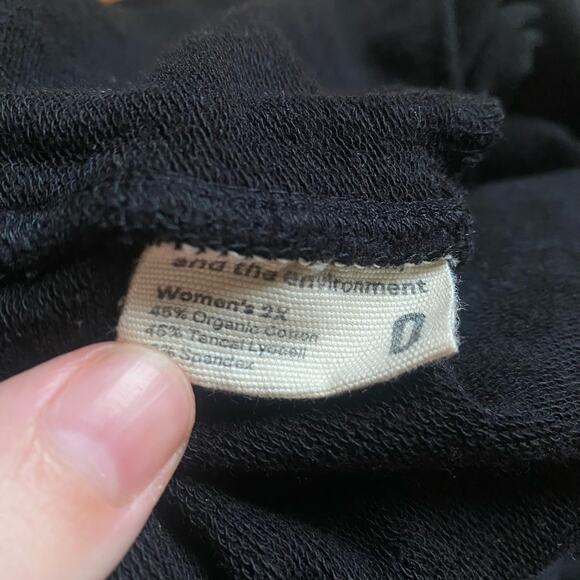 Ocio Classic SoftCore Jogger Black Mid Rise Organic Cotton Tencil Stretch Comfy - Picture 6 of 8